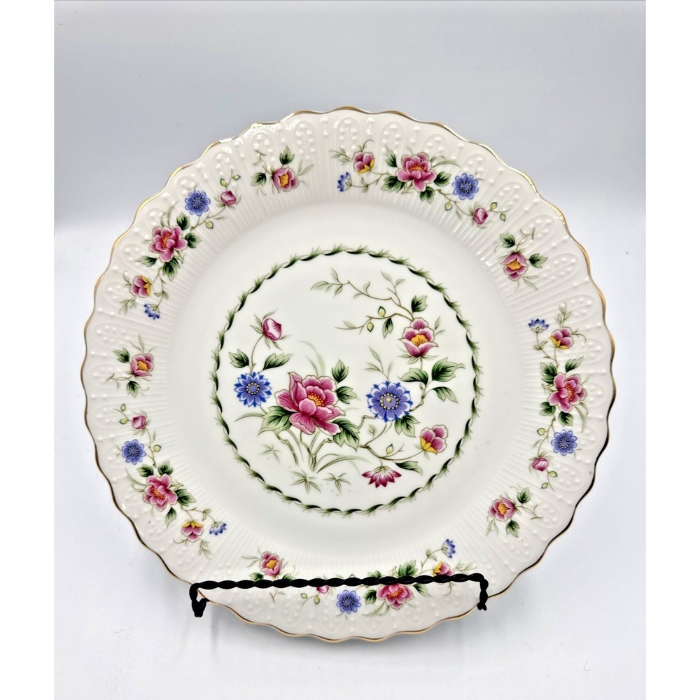 Andrea By Sadek Cake Plate Spring‎ Night Made in Japan 10.5" Floral